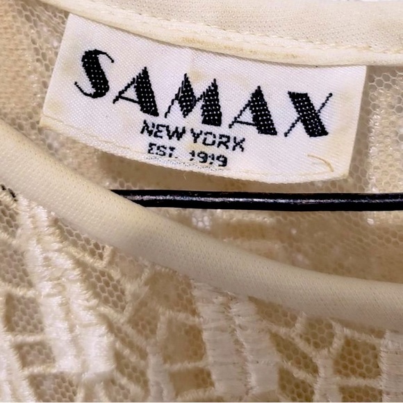 Samax NY,Vintage,Tiered,Sheer-Lace Dress, Slip Lining,Excellent Condition,Size 8 - Picture 4 of 11